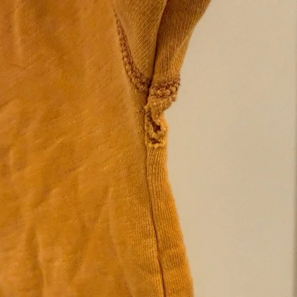 Pilcro by Anthropologie Niki Bubble Mustard Yellow Sweatshirt - Picture 6 of 10